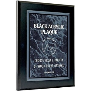 Custom Black Marble Acrylic Plaques