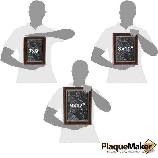 Black Acrylic Plaques Size Guide