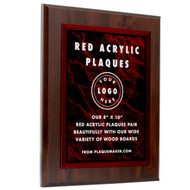 Custom Red Acrylic Plaques