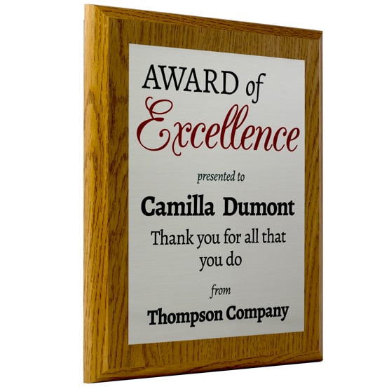 Custom "Award Of" Plaques