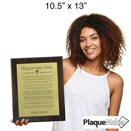 Hippocratic Oath Plaque Size Guide