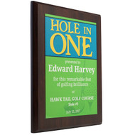 Custom Hole in One Golf Plaque