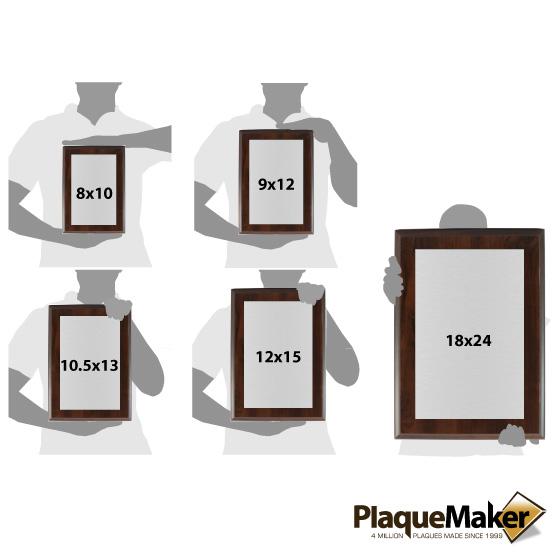 Newspaper Plaques Size Chart