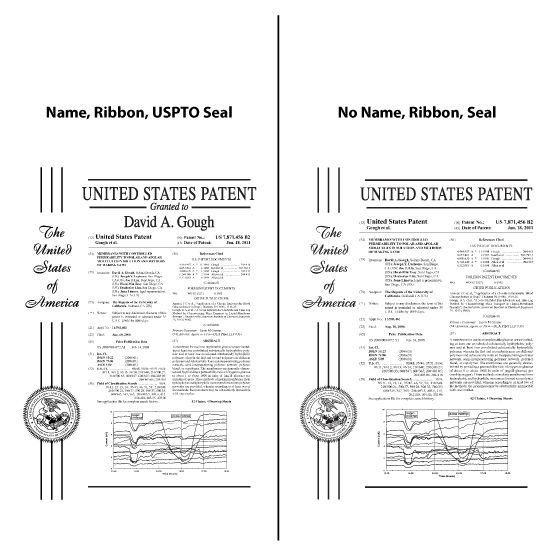 Patent Plaque Design Options