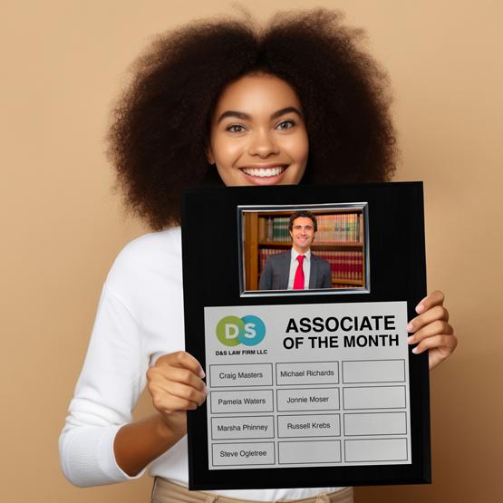 Woman holding perpetual photo frame