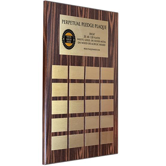 Blank Trophy Plaque  Cherry Finish Plaque - 16 X 20