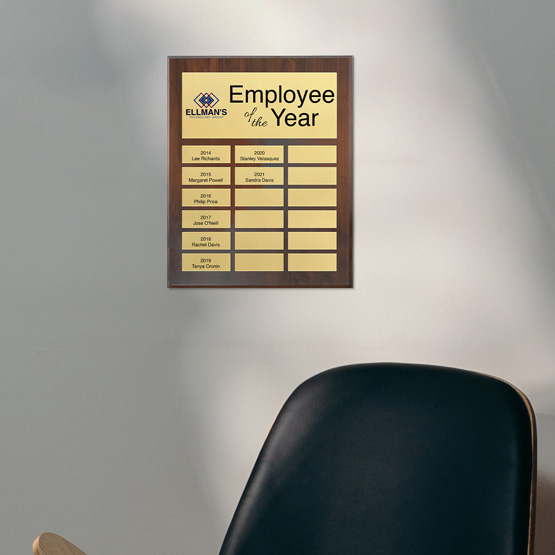 Executive Perpetual Plaque on Wall