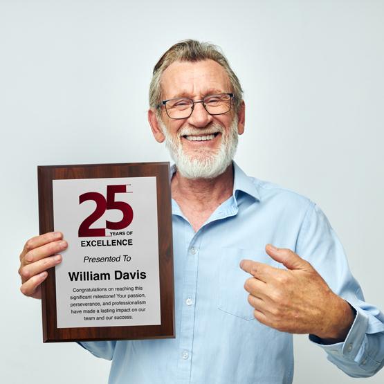 Woman Holding Sublimated Plaque