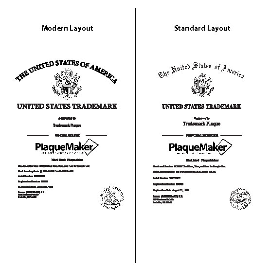 Trademark Plaques Design