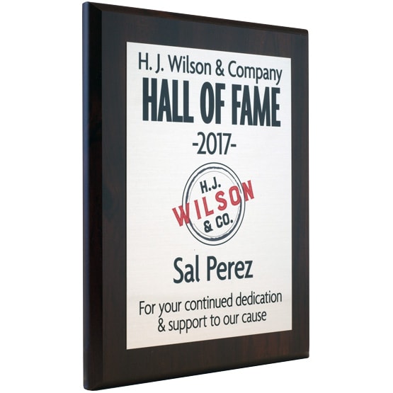 Custom Wall of Fame Award Plaque