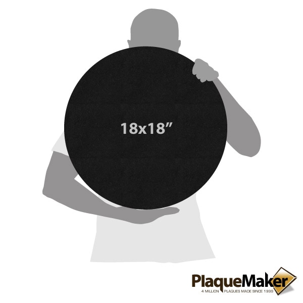 Black Granite Circle Plaque Sizes