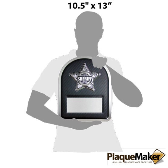 Sheriff Hero Plaque Size Chart