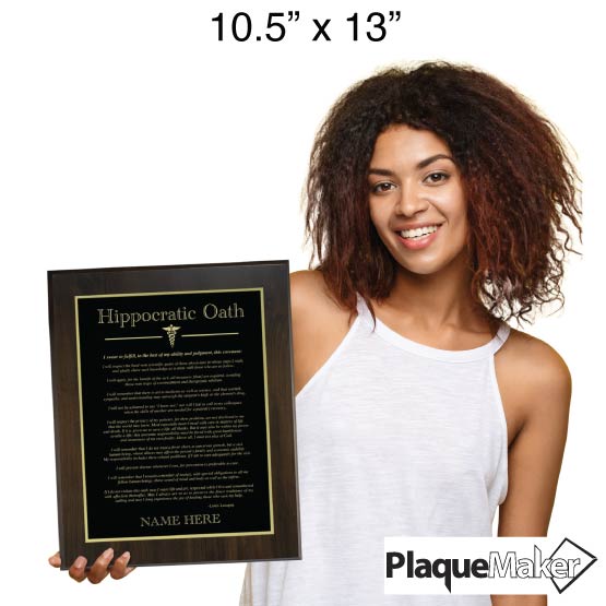 Hippocratic Oath Plaque Size Guide