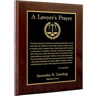 Lawyer's Prayer Laser Metal Plaque
