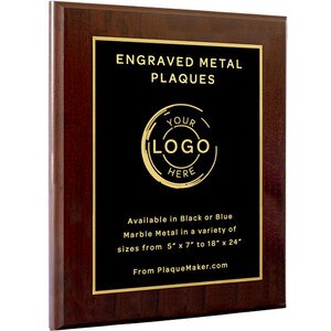 Custom Sublimated Plaques - Aluminum with Logo