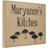 Custom Leather Light Brown Plaque