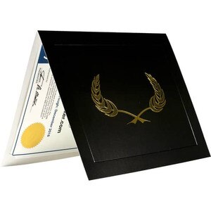 Certificate Plaque Display Kits - Gold Tacks | PlaqueMaker.com