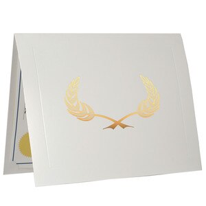 White Chipboard Certificate Folders