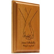 Custom Holding Hands Wood Plaque