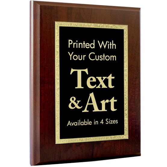 Customize your own stylish plaque with our gold Florentine plaques. Upload your artwork or logo and a special message.