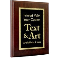 Customize your own stylish plaque with our gold Florentine plaques. Upload your artwork or logo and a special message.