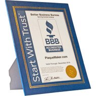 Blue Vinyl Certificate Folder