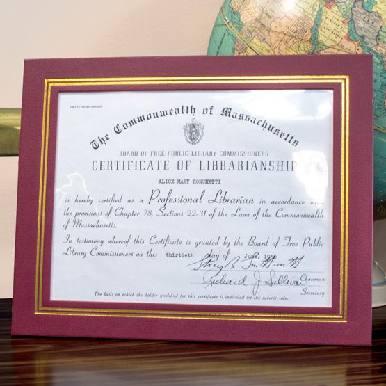 Burgundy Folder on Desk