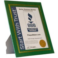 Green Vinyl Certificate Folder