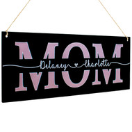 Custom Mom Acrylic Sign on Twine
