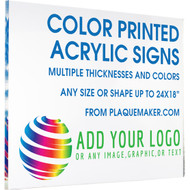 Custom Acrylic Sign with Color