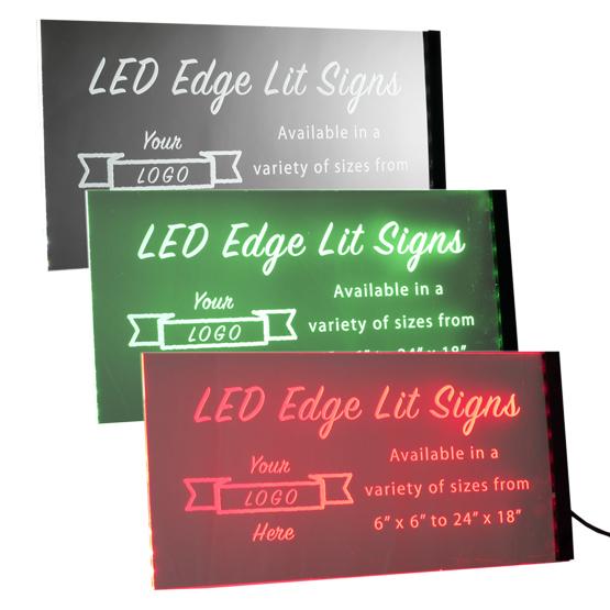 Fully Custom LED Signs  Engraved Acrylic Edge-Lit