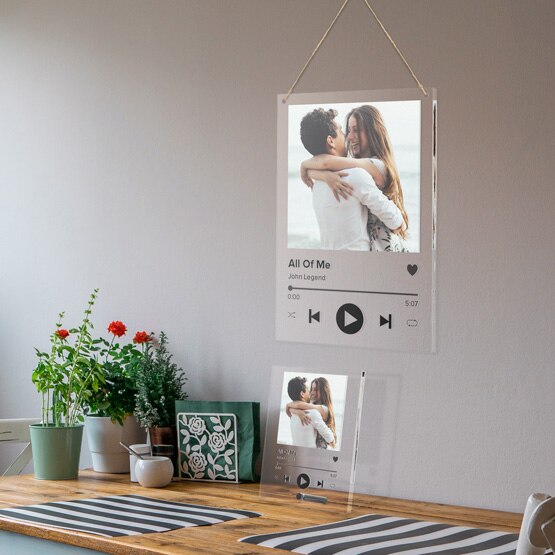 Music Album Cover Display in Room