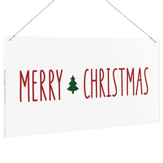 Merry Christmas Acrylic Sign Twine