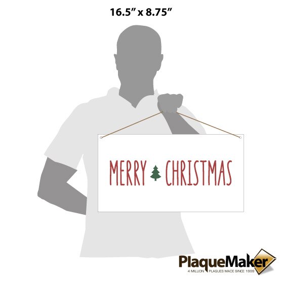 Merry Christmas Acrylic Sign Size