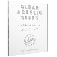 Custom Engraved Clear Acrylic Sign