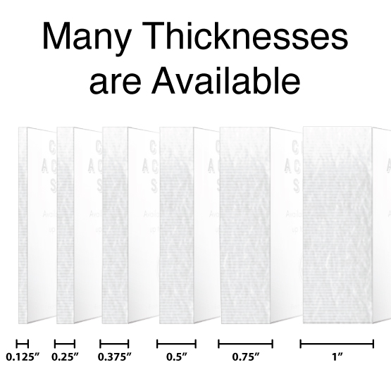 Clear Acrylic Thickness Guide