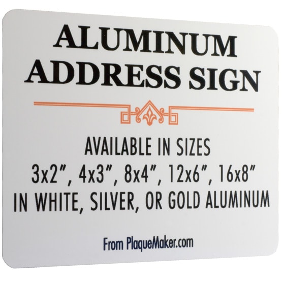 Custom Aluminum Address Plaque