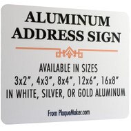 Custom Aluminum Address Plaque