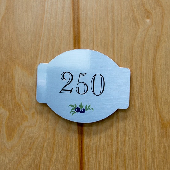 Aluminum Address Plaque on Door