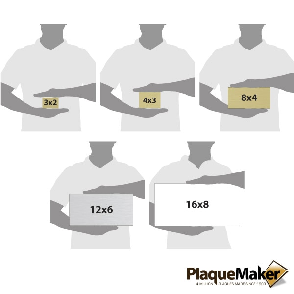 Aluminum Address Plaque Size Chart