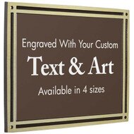 Custom Brown And Gold Rectangle Cast Aluminum Sign With Screw Holes Featuring Customization Options