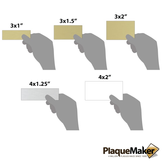 Custom Aluminum Labels Size Chart