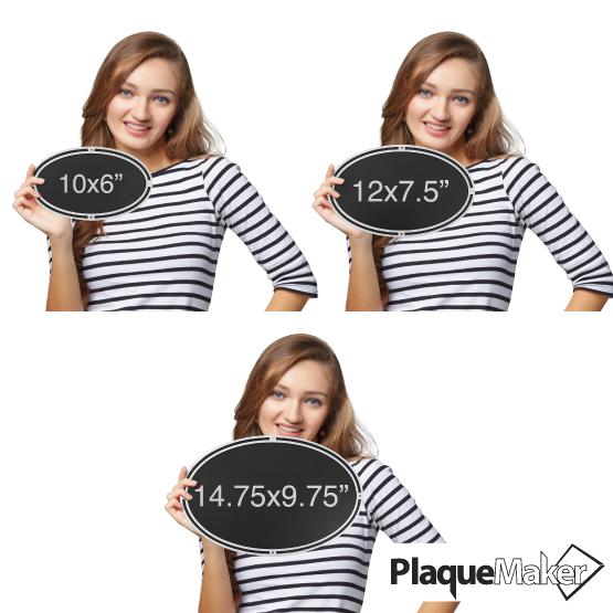 Custom Cast Aluminum Sign Available In 3 Sizes Held By A Woman