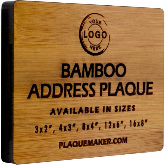 Custom Bamboo Wood Address Plaque