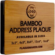 Custom Bamboo Wood Address Plaque