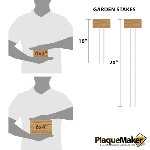 Bamboo Wood Garden Size Size Chart