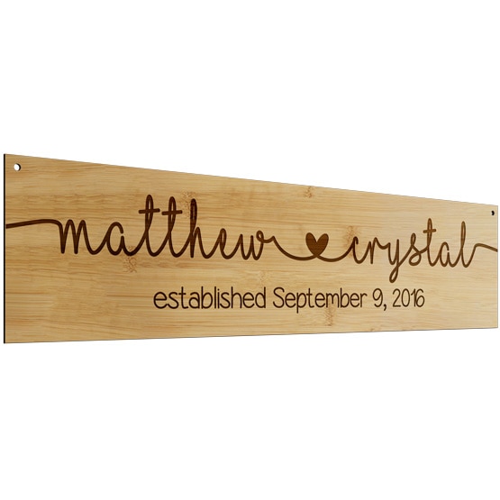 Custom Love Bound Bamboo Wood Sign