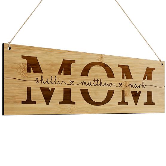 Custom Bamboo Family Kid Sign