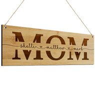 Custom Bamboo Family Kid Sign