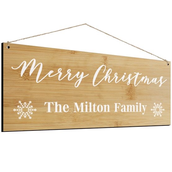 Custom Merry Christmas Family Sign